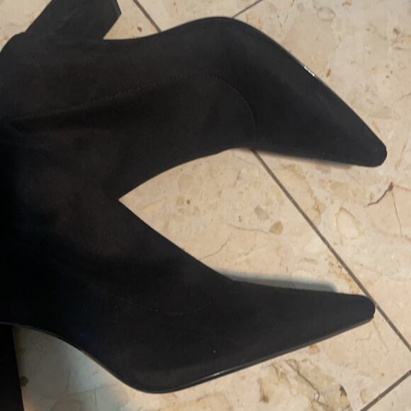 NWT ZARA BLACK KNEE HIGH SUEDE BOOTS - Picture 8 of 14